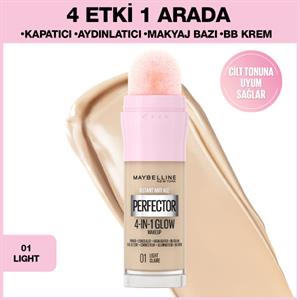 Maybelline New York Instant Perfector Glow 4 Etki 1 Arada Fondöten- 01 Light