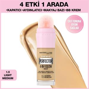 Maybelline New York Instant Perfector Glow 4 Etki 1 Arada Fondöten- 1.5 Light Medium