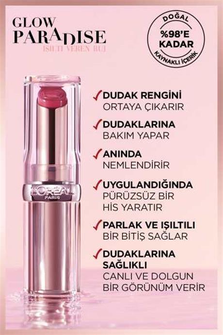 LOréal Paris Glow Paradise Balm-in-Lipstick - Işıltı Veren Ruj 244 Apricot Desire