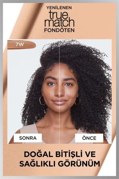 LOréal Paris True Match Bakım Yapan Fondöten - 7W Sıcak Alt Ton