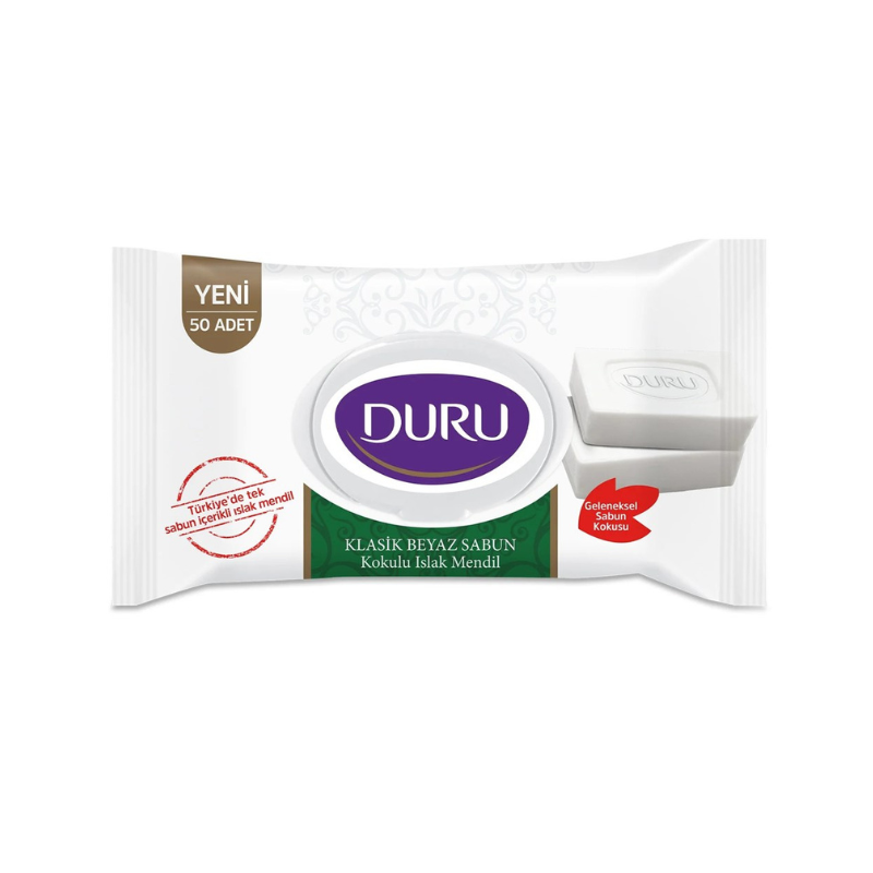 DURU BEYAZ SABUN KOKULU ISLAK MENDİL 50 LI