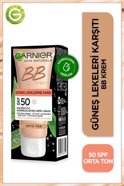 Garnier BB Krem Güneş Lekelerine Karşı Mucizevi Cilt Kusursuzlaştırıcı Orta Ton 50ml
