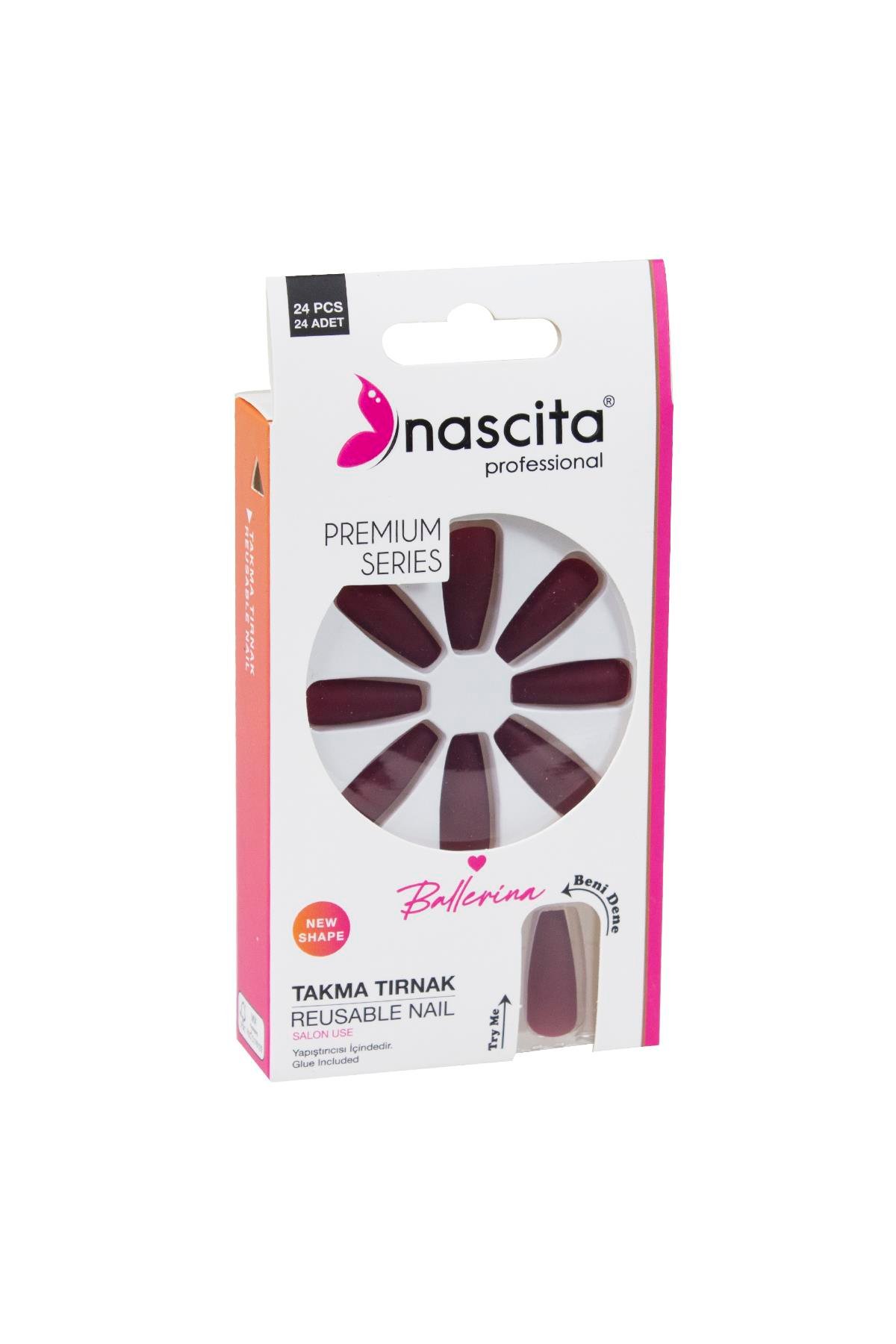 Nascita 24lü Renkli Takma Tırnak Ballerina - 154
