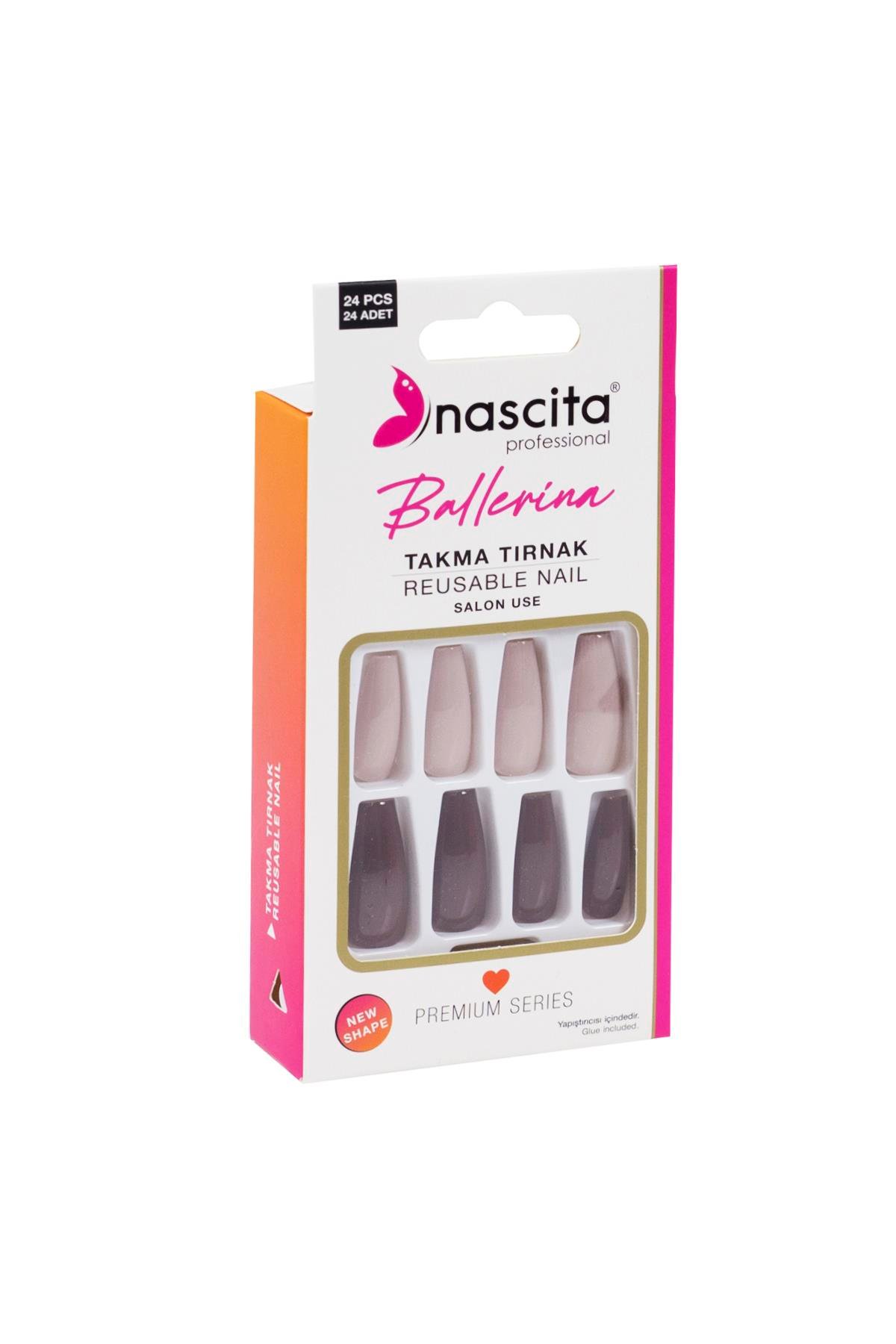 Nascita 24lü Renkli Takma Tırnak Ballerina - 155