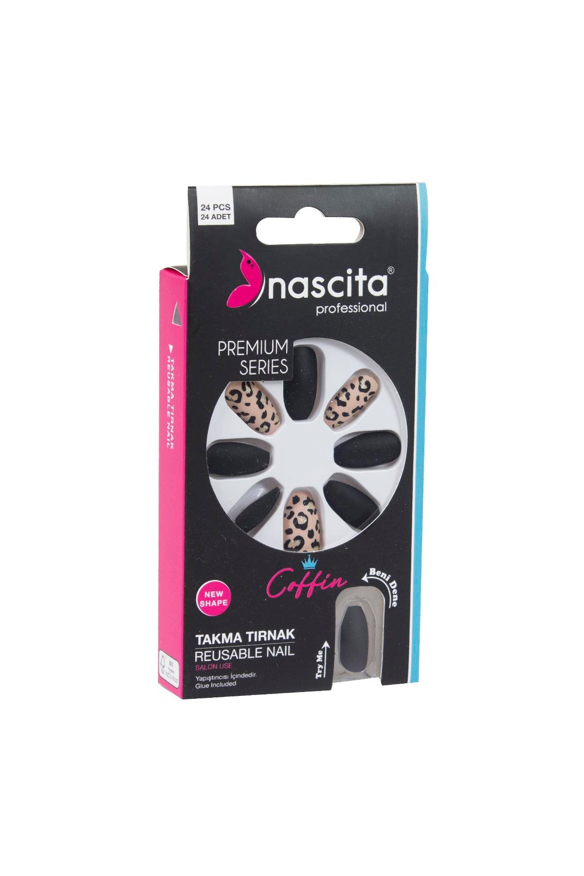 Nascita 24lü Renkli Takma Tırnak Coffin - 146