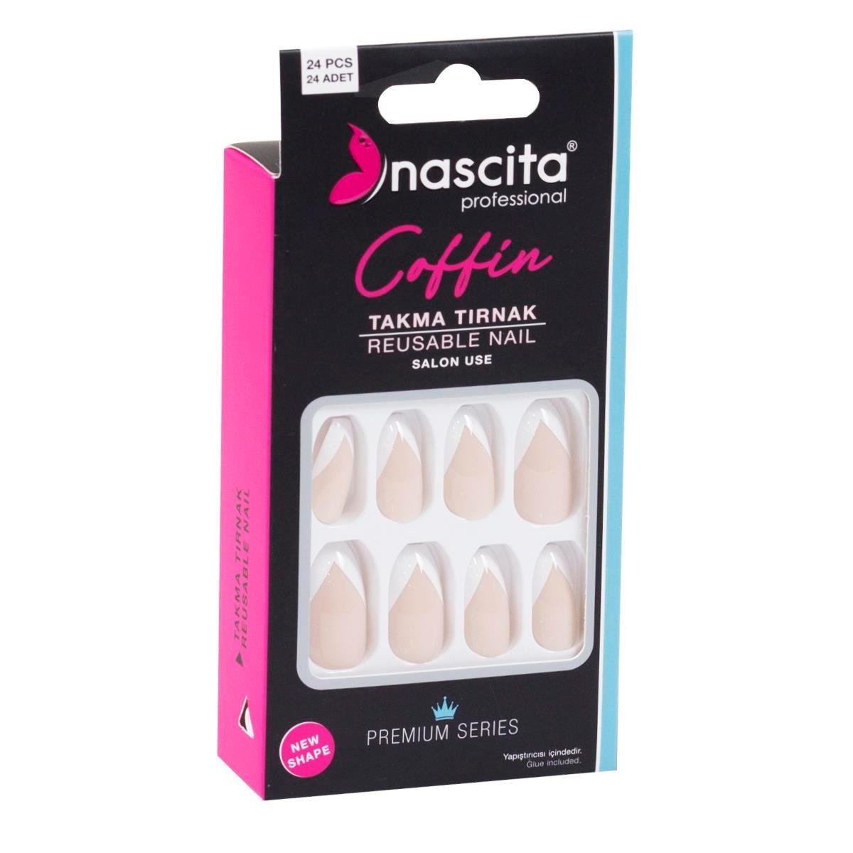 Nascita 24lü Renkli Takma Tırnak Coffin - 144