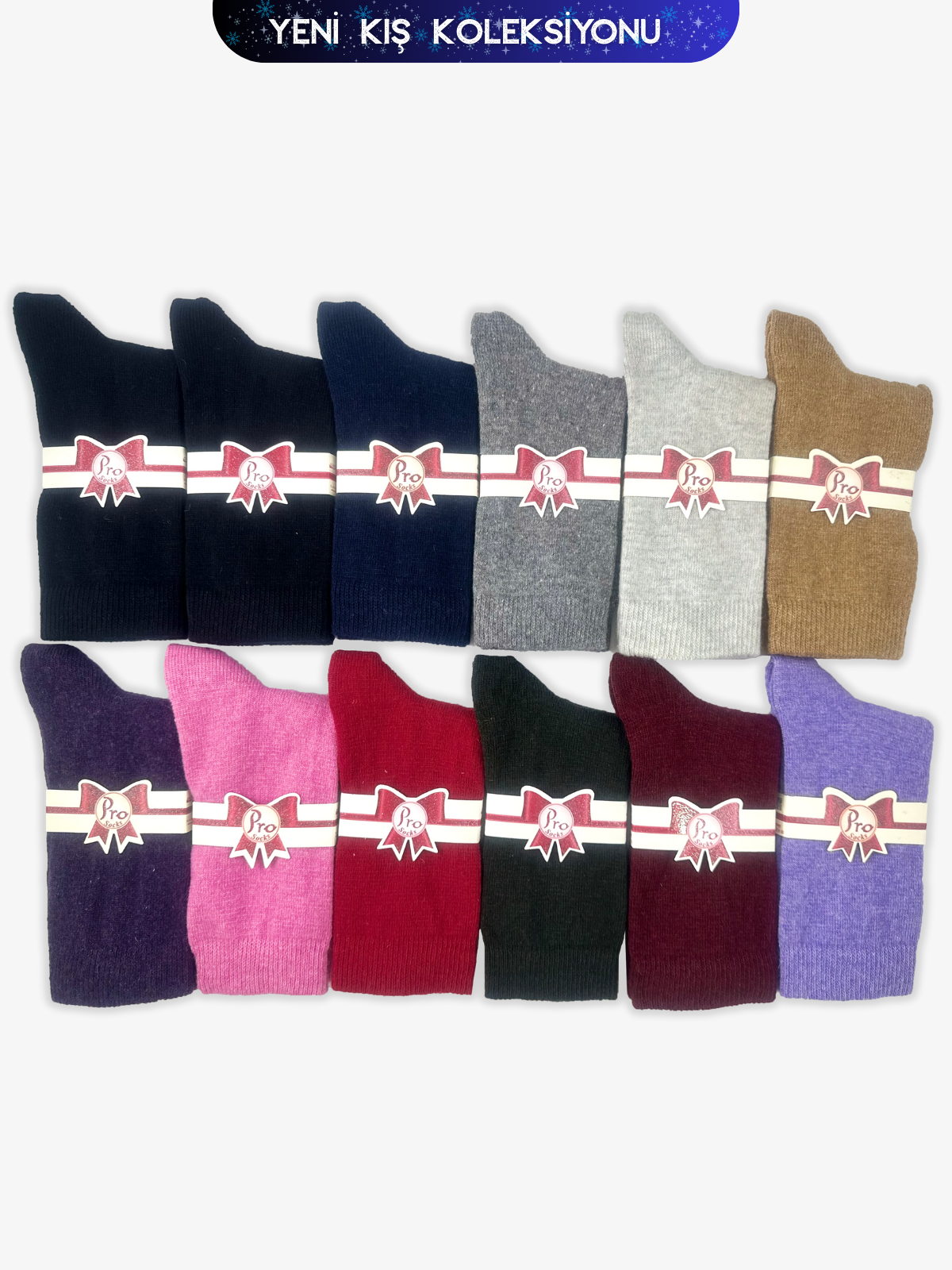 Gerbera Lamswool Kışlık Soket Rahat Kadın 12li Çorap