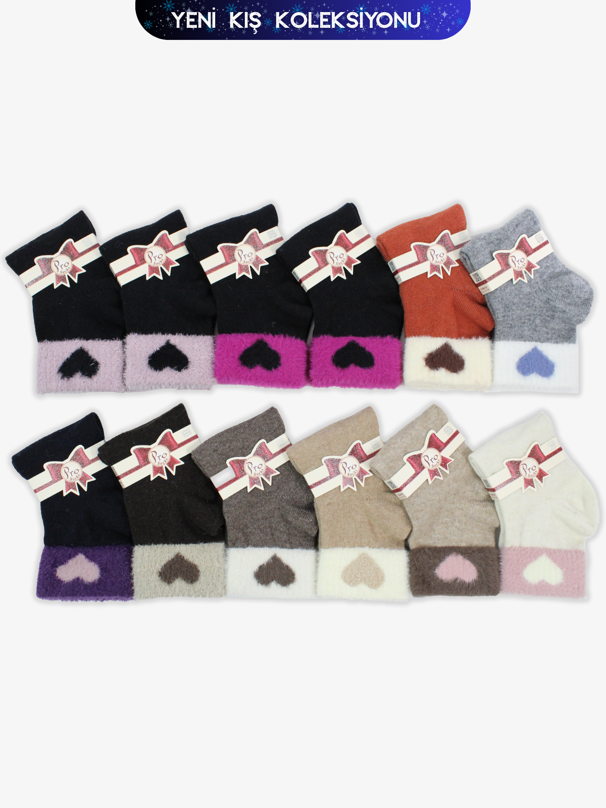 Roma Lamswool Kışlık Soket Rahat Kadın 12li Çorap