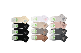 BÖRDÜBET Bambu Kadın Sneaker Çorap 12li Rahat Günlük Çorap