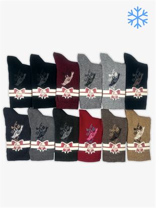 Jakarda Lamswool Kışlık Soket Rahat Kadın 12li Çorap