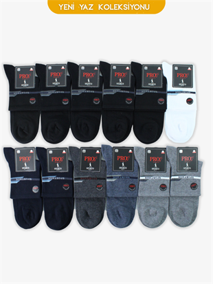 Polo Penye Patik Yazlık Pamuklu Rahat Erkek Çorabı 12li