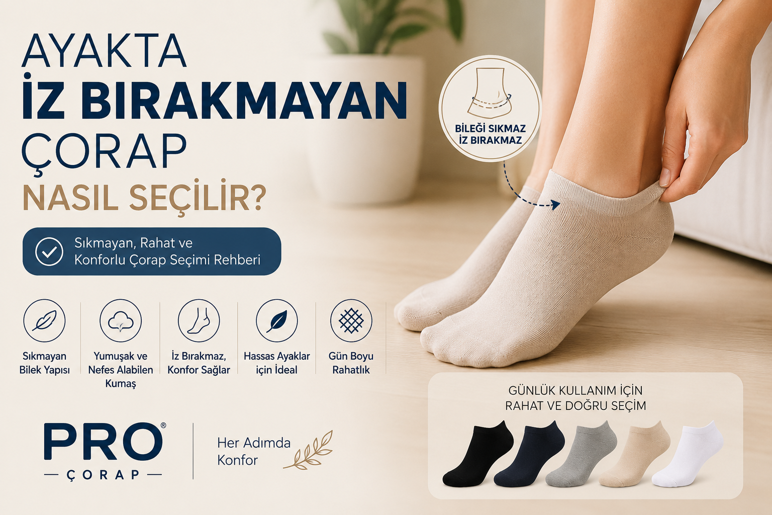 Ayakta İz Bırakmayan Çorap Nasıl Seçilir? Sıkmayan ve Rahat Çorap Rehberi