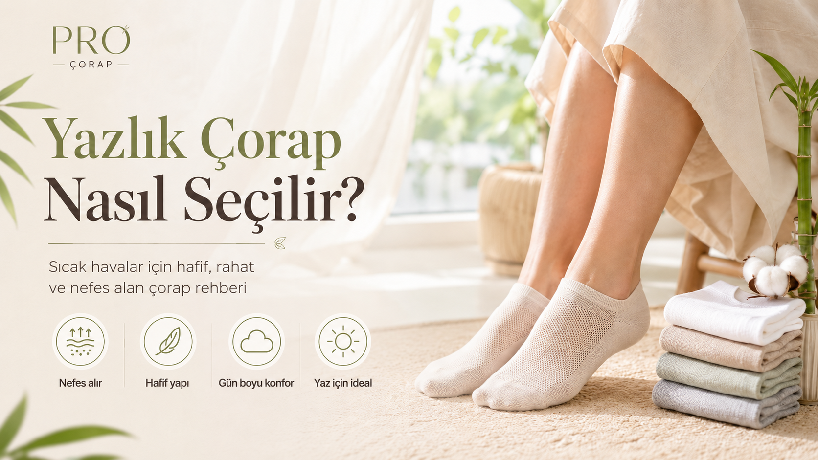 Yazlık Çorap Nasıl Seçilir? Sıcak Havalar İçin Rahat ve Nefes Alan Çorap Rehberi