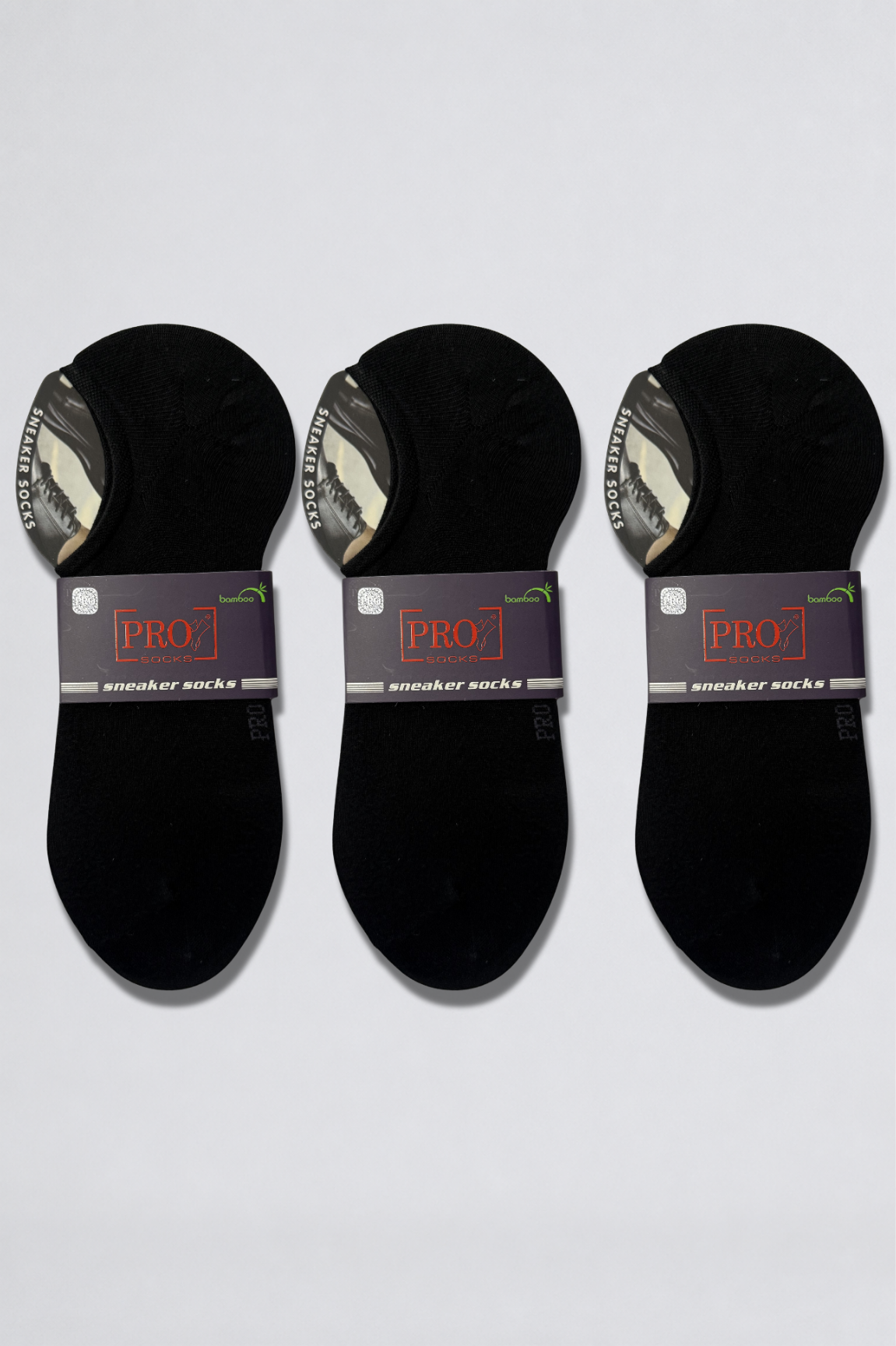 10774-3PRO FABRİKAALFA Bambu Sneakers 3'lü Rahat Günlük Çorap