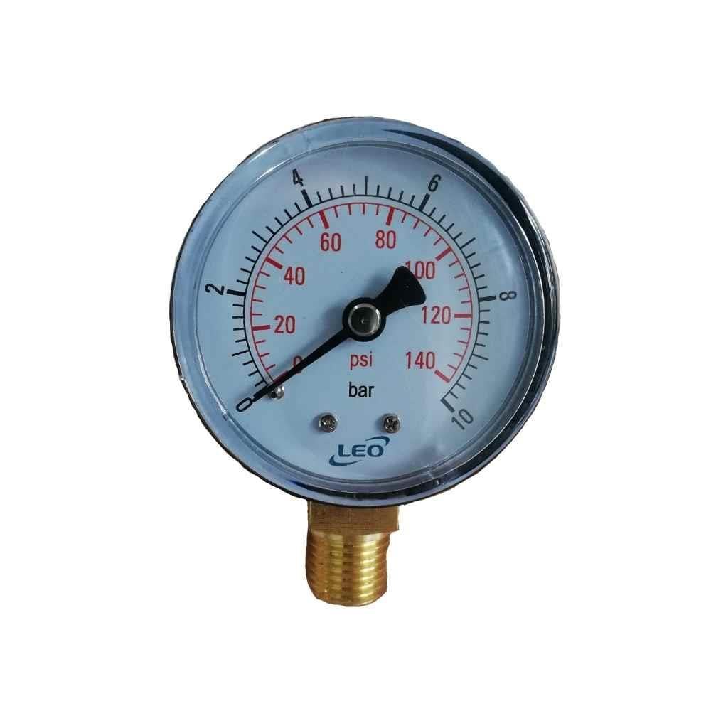 Leo PG-P50R 50 Çap 0-10 Bar Kuru Tip Basınç Ölçer, Manometre