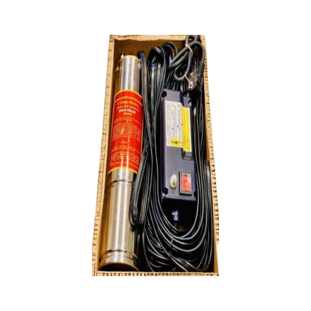 Vortex VRM-P 100 25 mt. Kablolu Panolu Bronz Yağ Başlıklı Dalgıç Motor