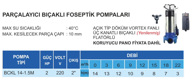 atlantik blu bckl serisi teknik tablo