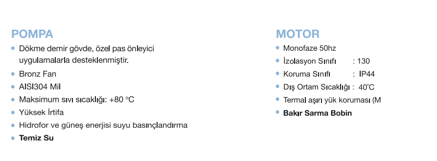 Power Momentum PKSM130 Güneş Enerji Pompası Teknik Verileri 