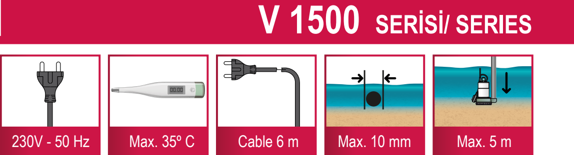 Ulusu V 1500 Kirli Su Drenaj Dalgıç Pompa Görsel