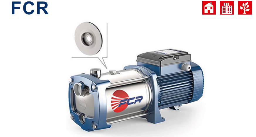 Pedrollo FCR 90/5 TRF komple paslanmaz kademeli pompa 1,5 hp trf