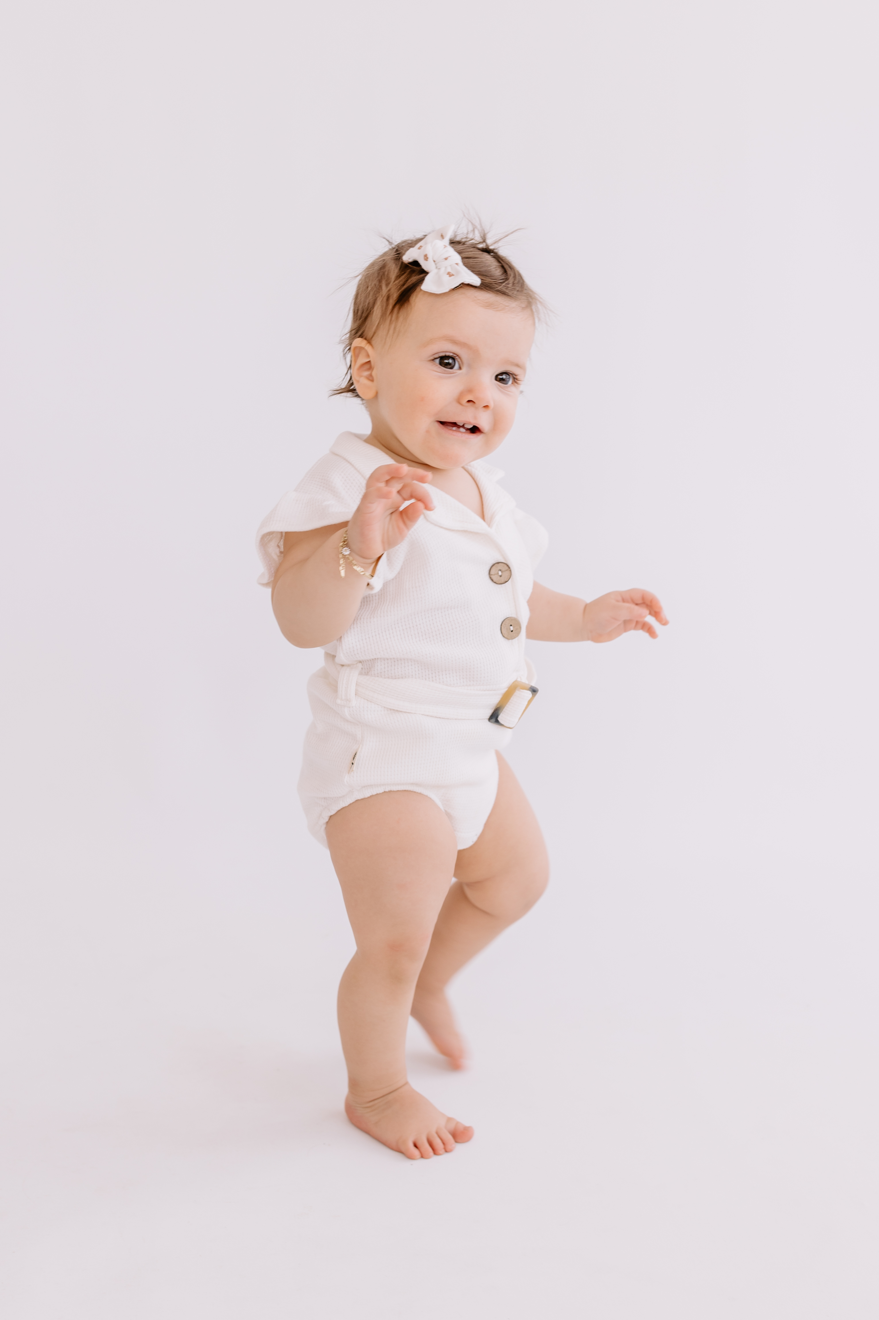 Yobebek Kız Bebek Fırfırlı Zıbın Ecru