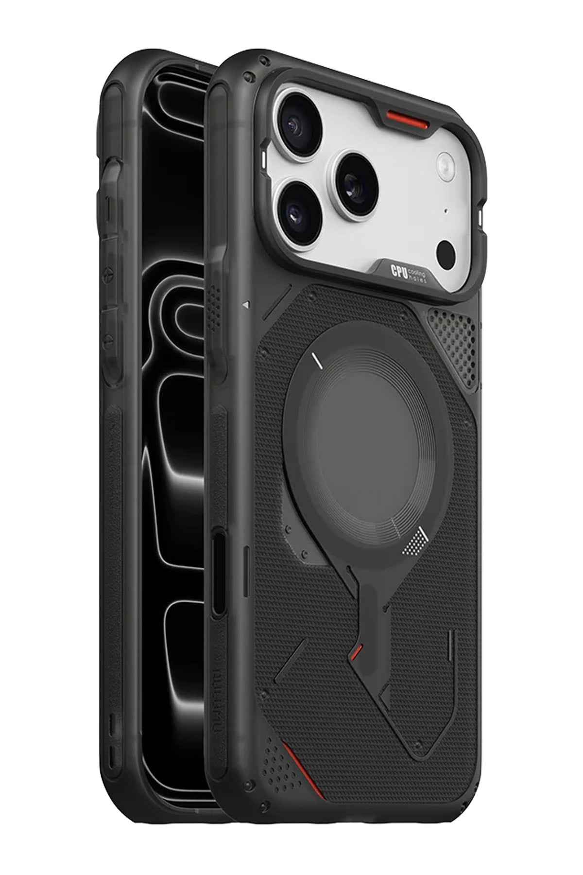 A18 Rugged iPhone 18 Pro Uyumlu MagSafe Darbe Emici Tam Koruma Zırh Kılıf | Soğutma Kanallı
