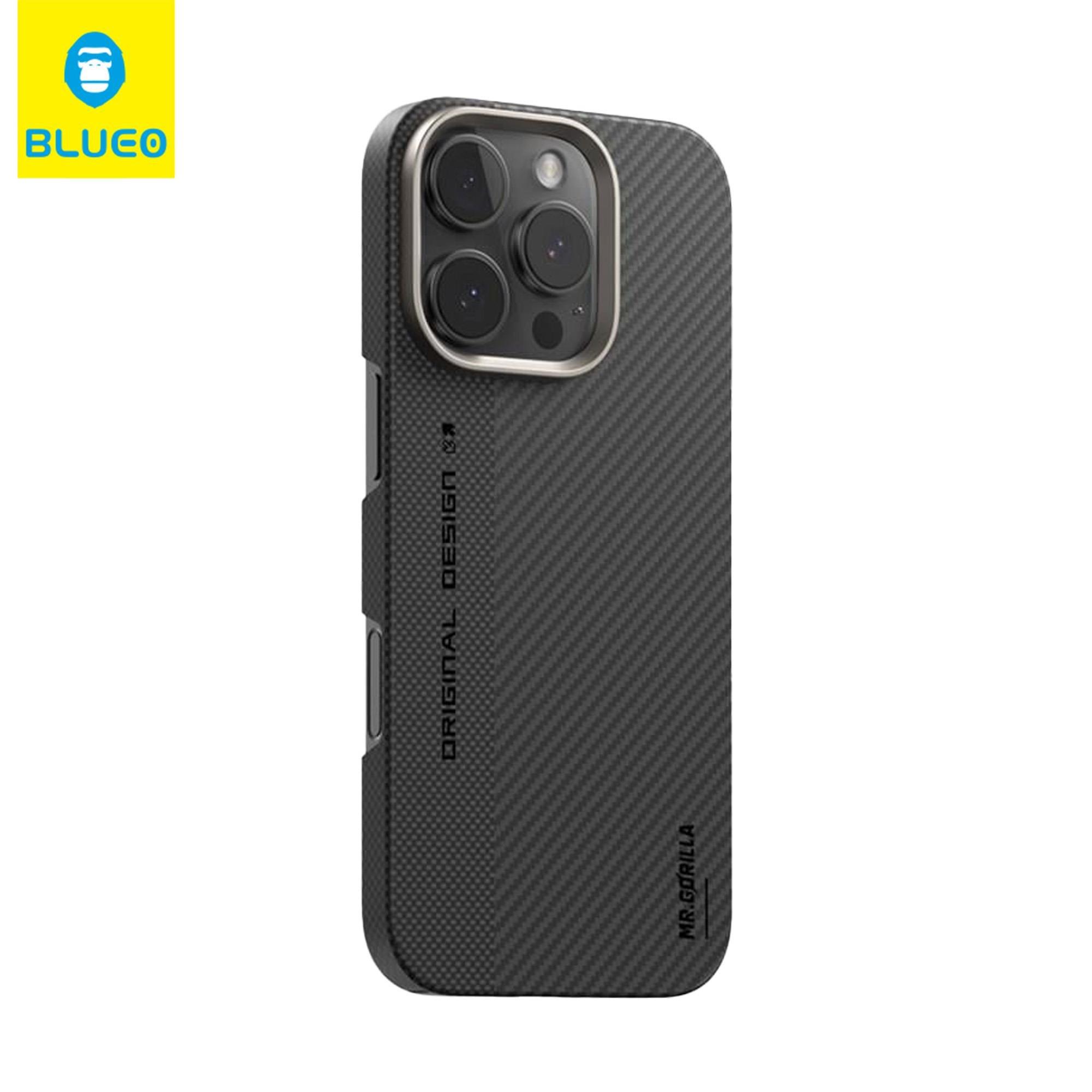 Aramid Fiber iPhone 16 Pro Max MagSafe Özellikli Parmak izi Bırakmayan ince Slim Karbon Fiber Sert Kılıf