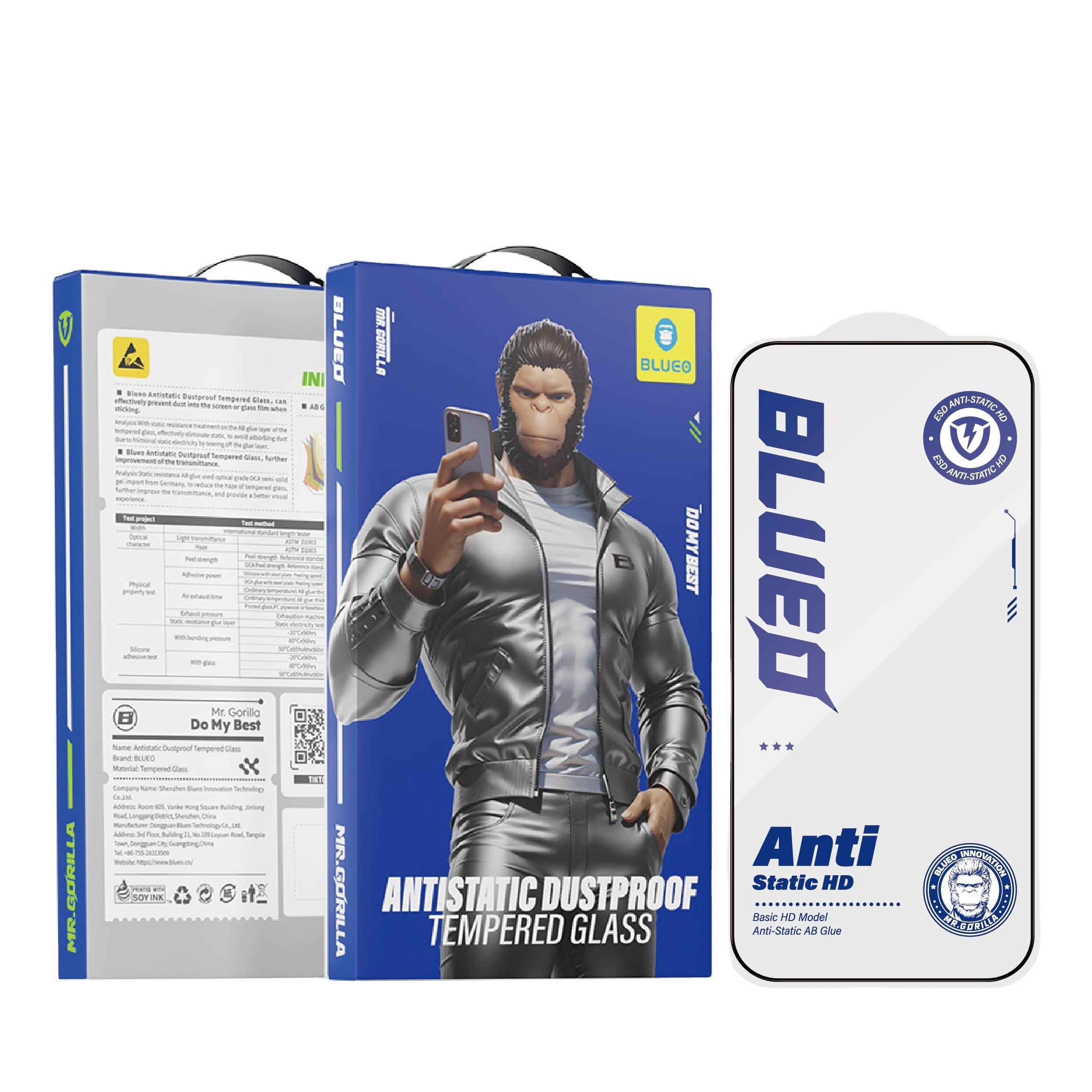 Blueo Anti Static HD iPhone 17 Pro Max Uyumlu Toz Çizilme Parmak izi Önleyici Cam Ekran Koruyucu