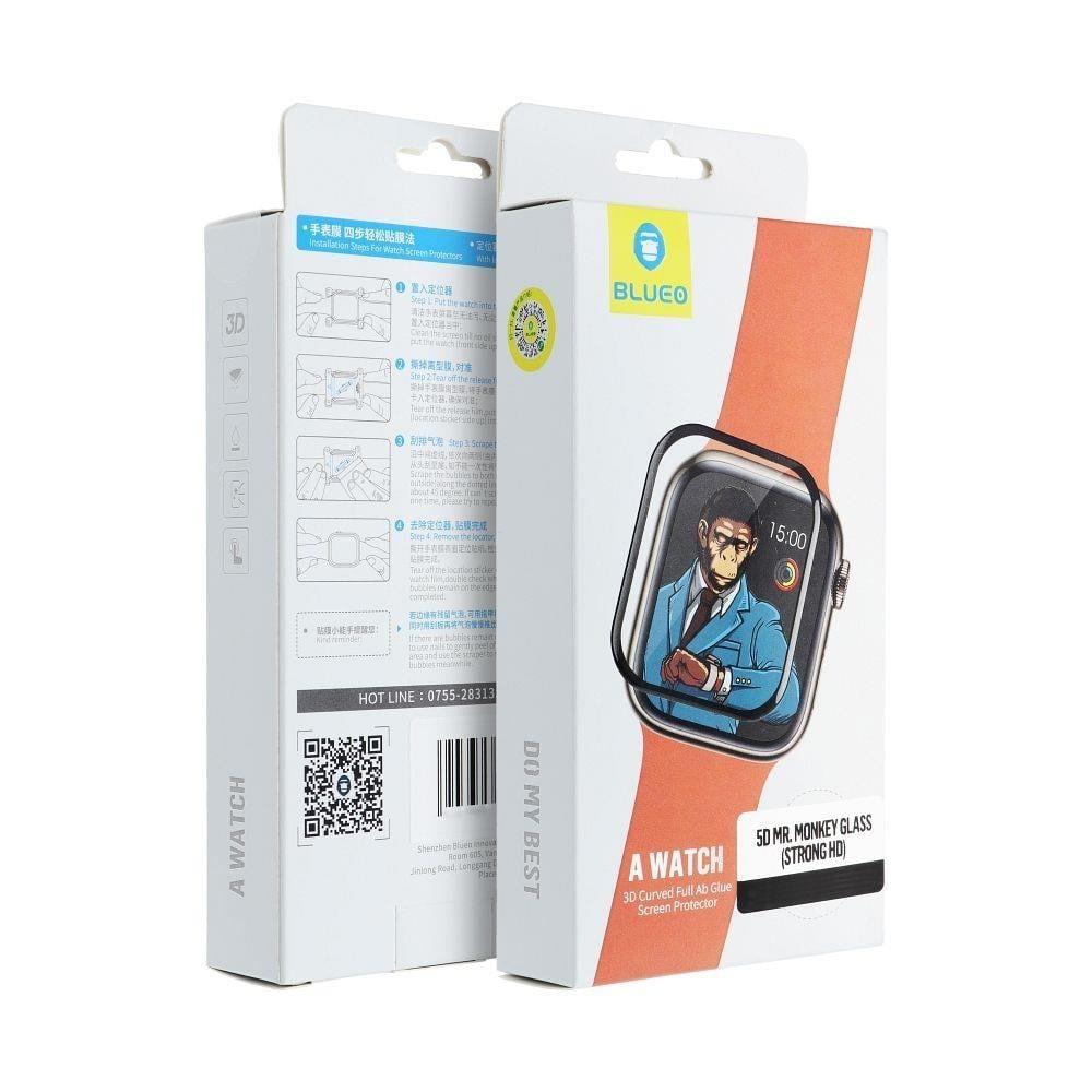 BLUEO High Molecule Apple Watch S7 / S8 / S9 Uyumlu 45mm 3D Curved Ab Glue Ekran Koruyucu
