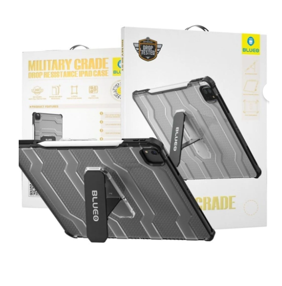Blueo Ipad Pro 10.2 iPad7 / 8 - 10.5 iPad Air 3 Drop Resistance Military Grade Case Standlı Ipad Pro 10.2/10.5 Tablet Kılıfı