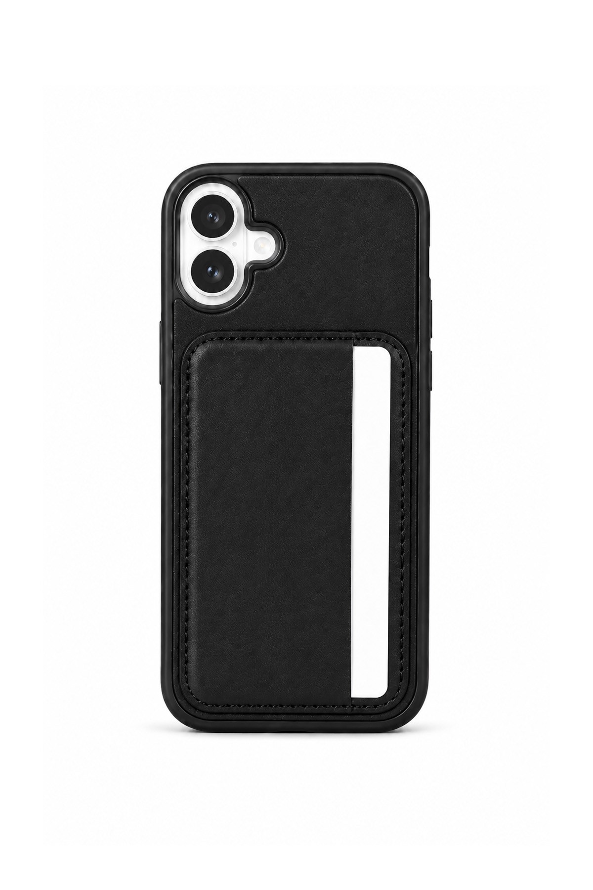 Cardx iPhone 16 Uyumlu Vegan Deri Kartlıklı Kamera Korumalı Kılıf