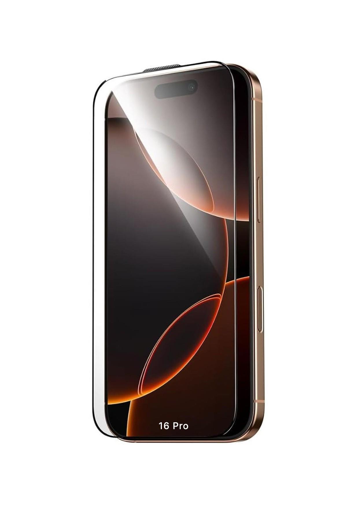 İphone 16 Pro 3D 150° Tam Koruma Kavisli Parmak İzine Dayanıklı Cam Ekran Koruyucu