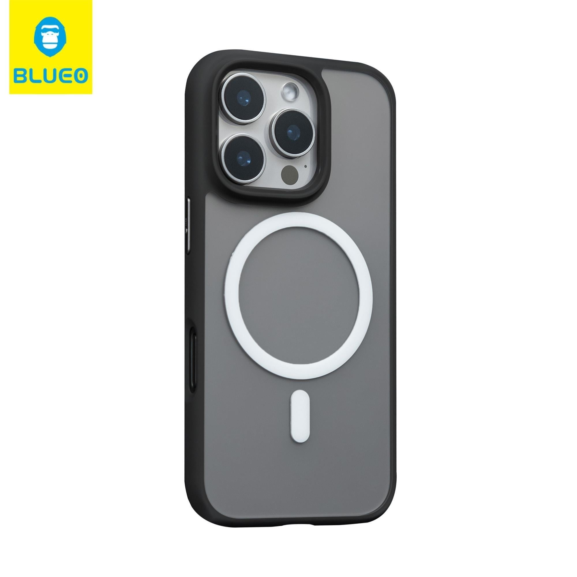 Mr. Gorilla iPhone 16 Pro Max Uyumlu MagSafe Destekli Parmak İzi Bırakmayan Metal Tuşlu Buzlu Kılıf