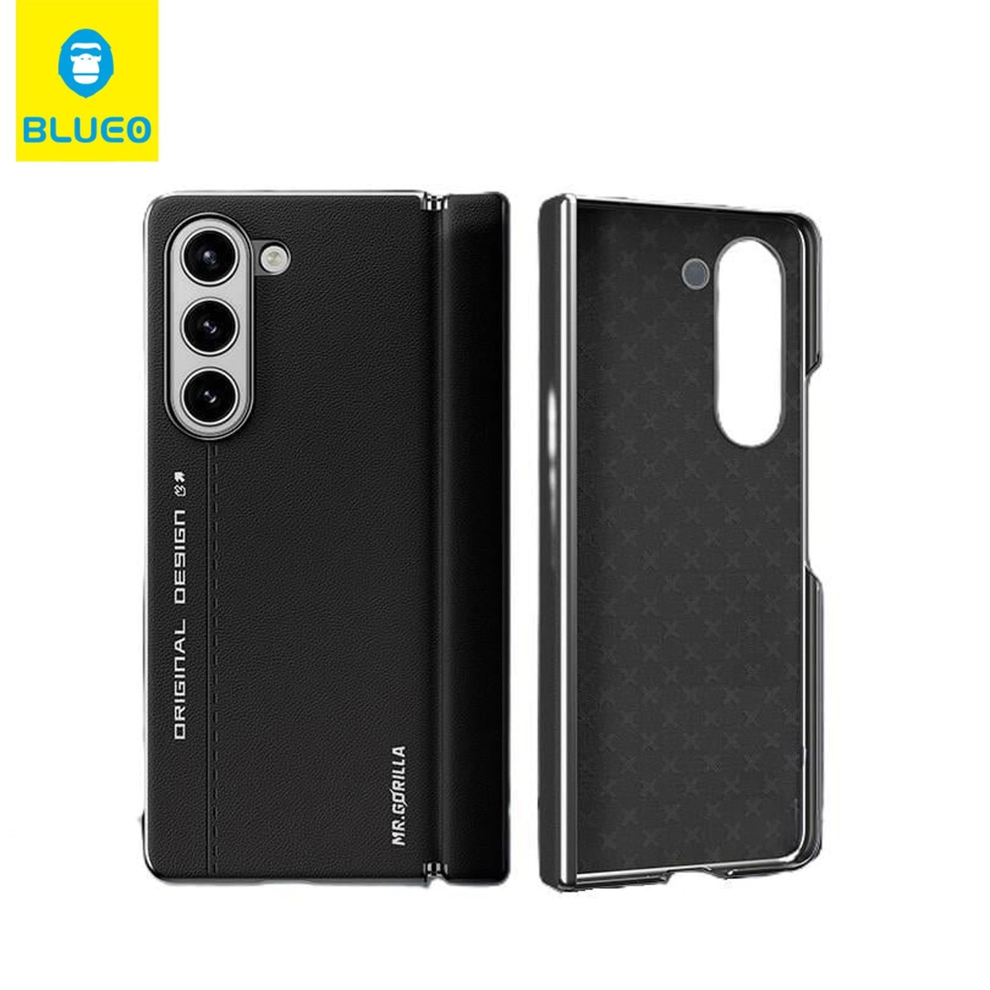 Mr. Gorilla Samsung Z Fold 5 Uyumlu Premium Deri İçi Kumaş Kaplamalı Darbe Emici Kılıf