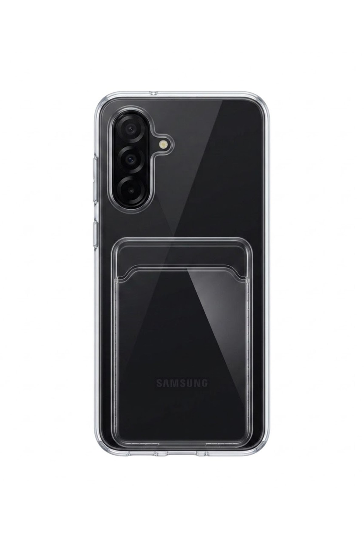 Samsung A26 Uyumlu Kartlık Detaylı Şeffaf Silikon Kılıf | Yuki Serisi
