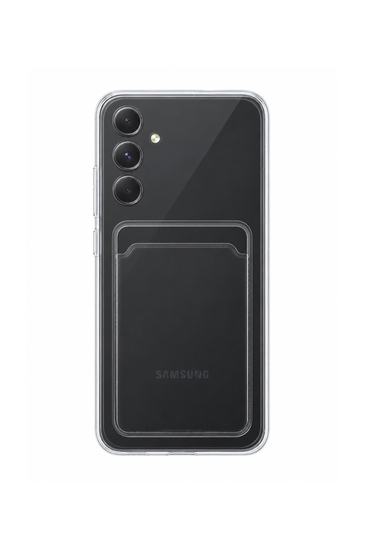 Samsung A54 Uyumlu Kartlık Detaylı Şeffaf Silikon Kılıf | Yuki Serisi