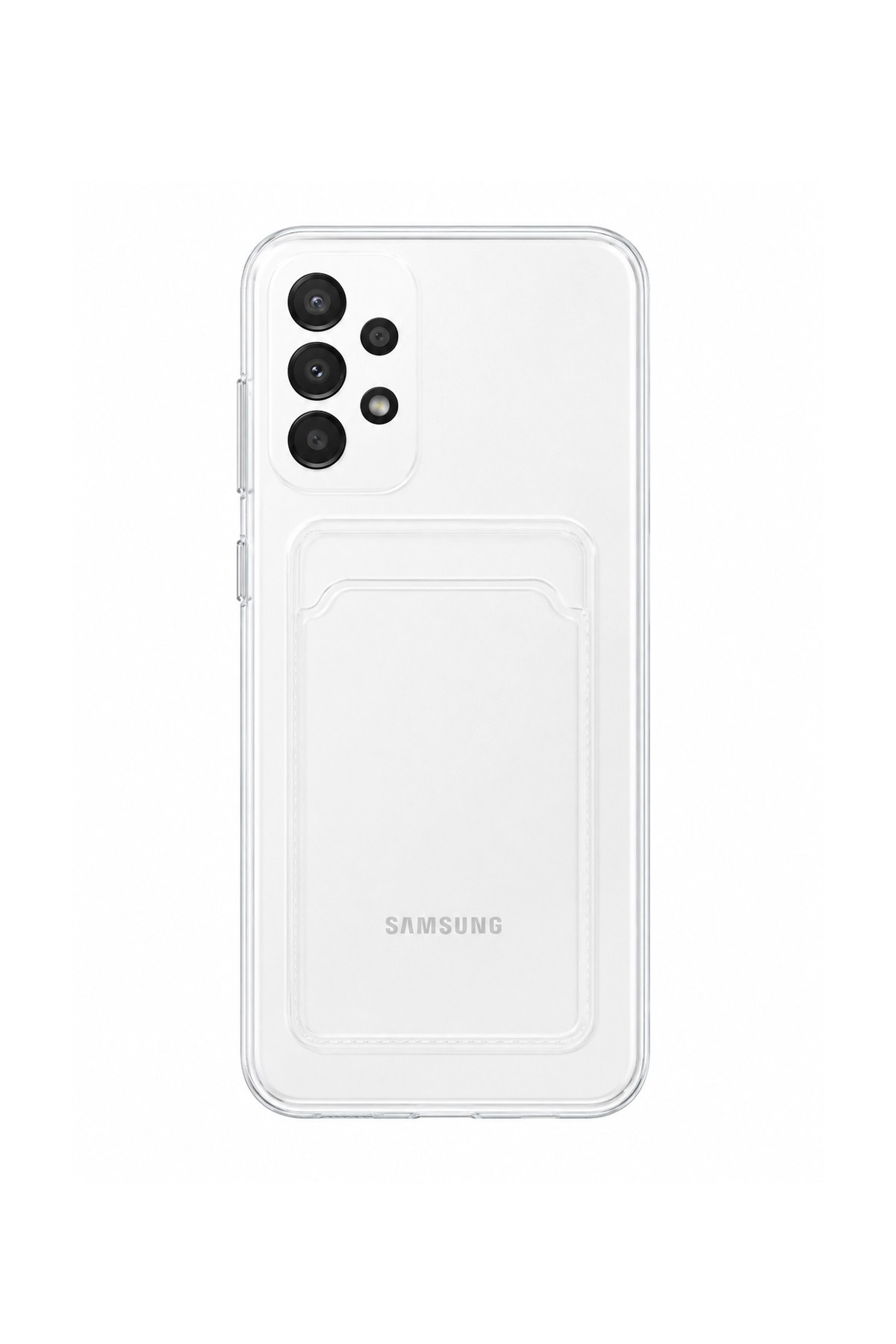 Samsung Galaxy A13 Uyumlu Kartlık Detaylı Şeffaf Silikon Kılıf | Yuki Serisi