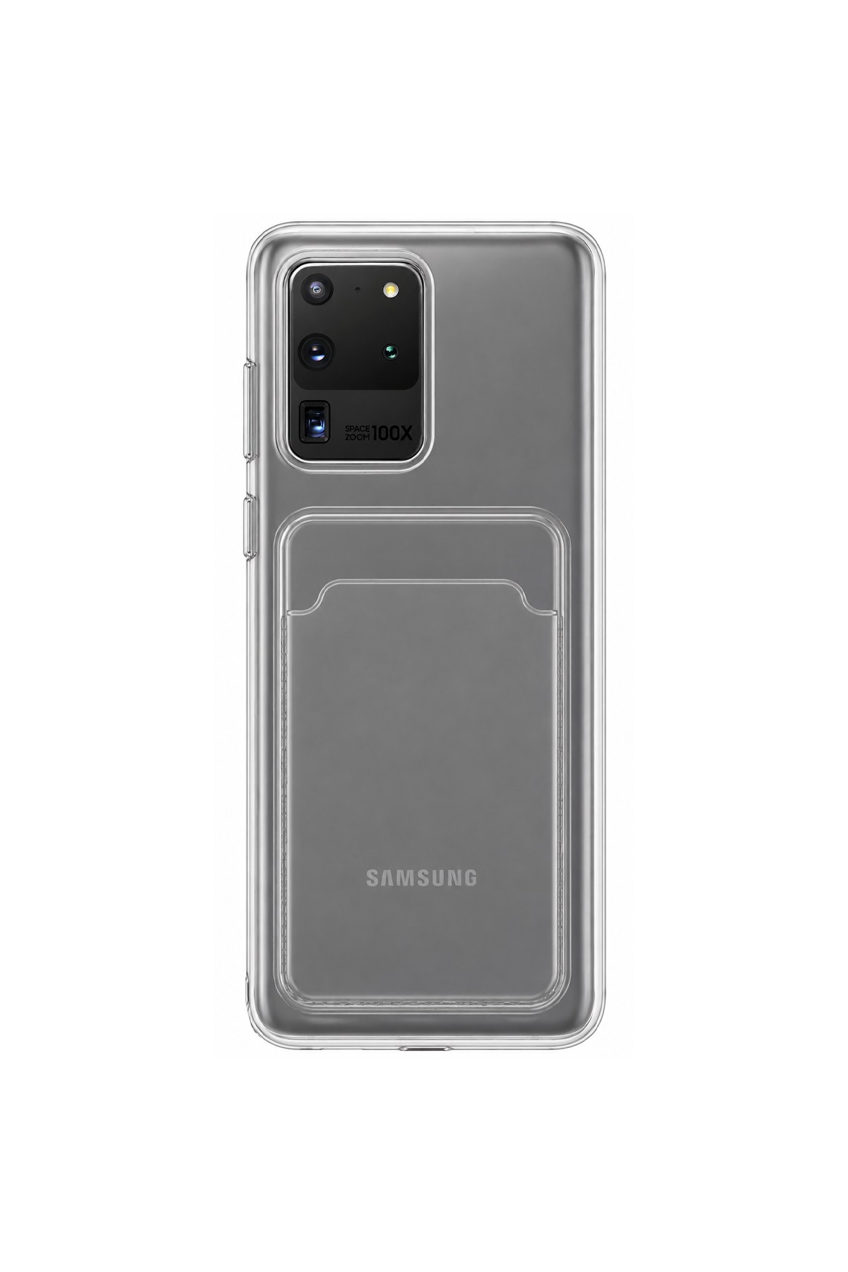 Samsung S20 Ultra Uyumlu Kartlık Detaylı Şeffaf Silikon Kılıf | Yuki Serisi