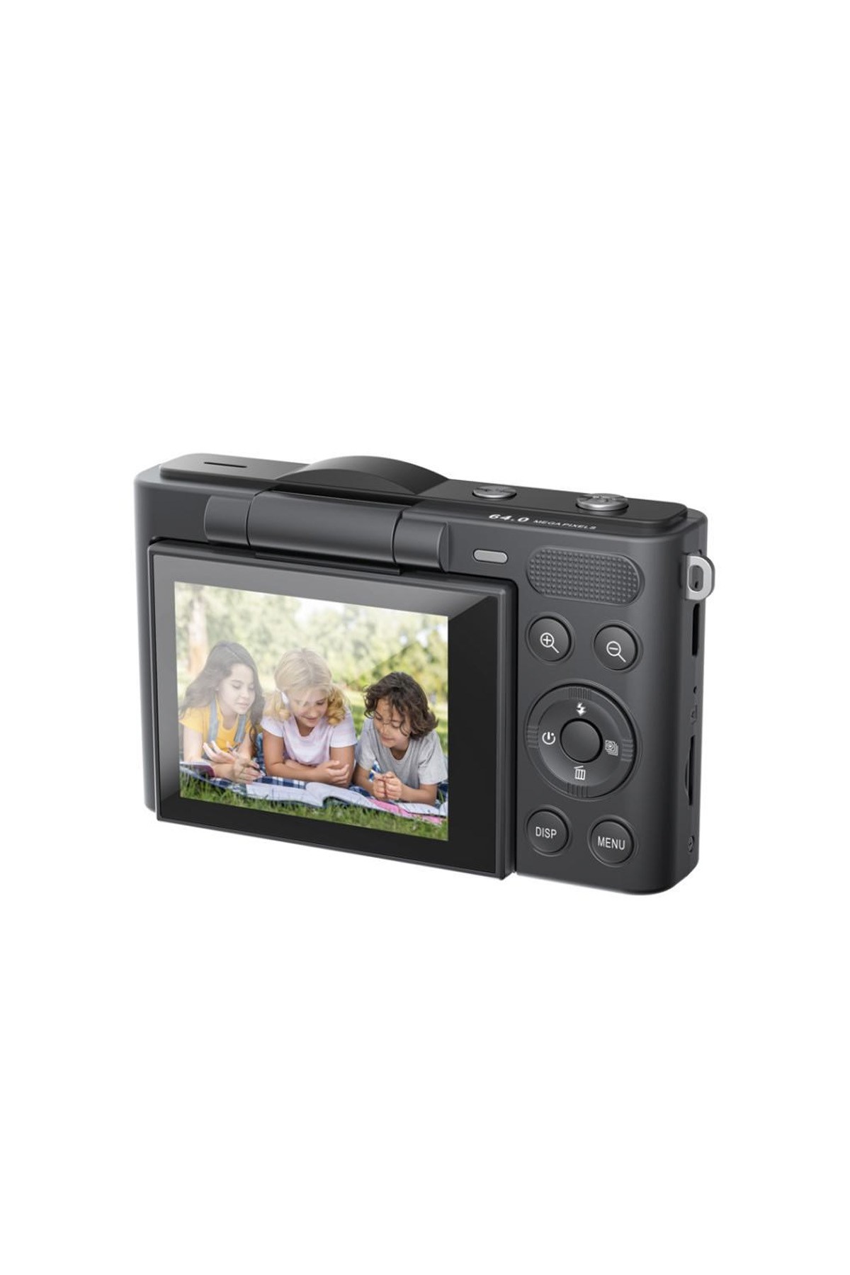1080P HD 64 MP Çözünürlüklü 16X Zoom 2.4 İnç Döner Ekranlı Dijital Fotoğraf Makinesi