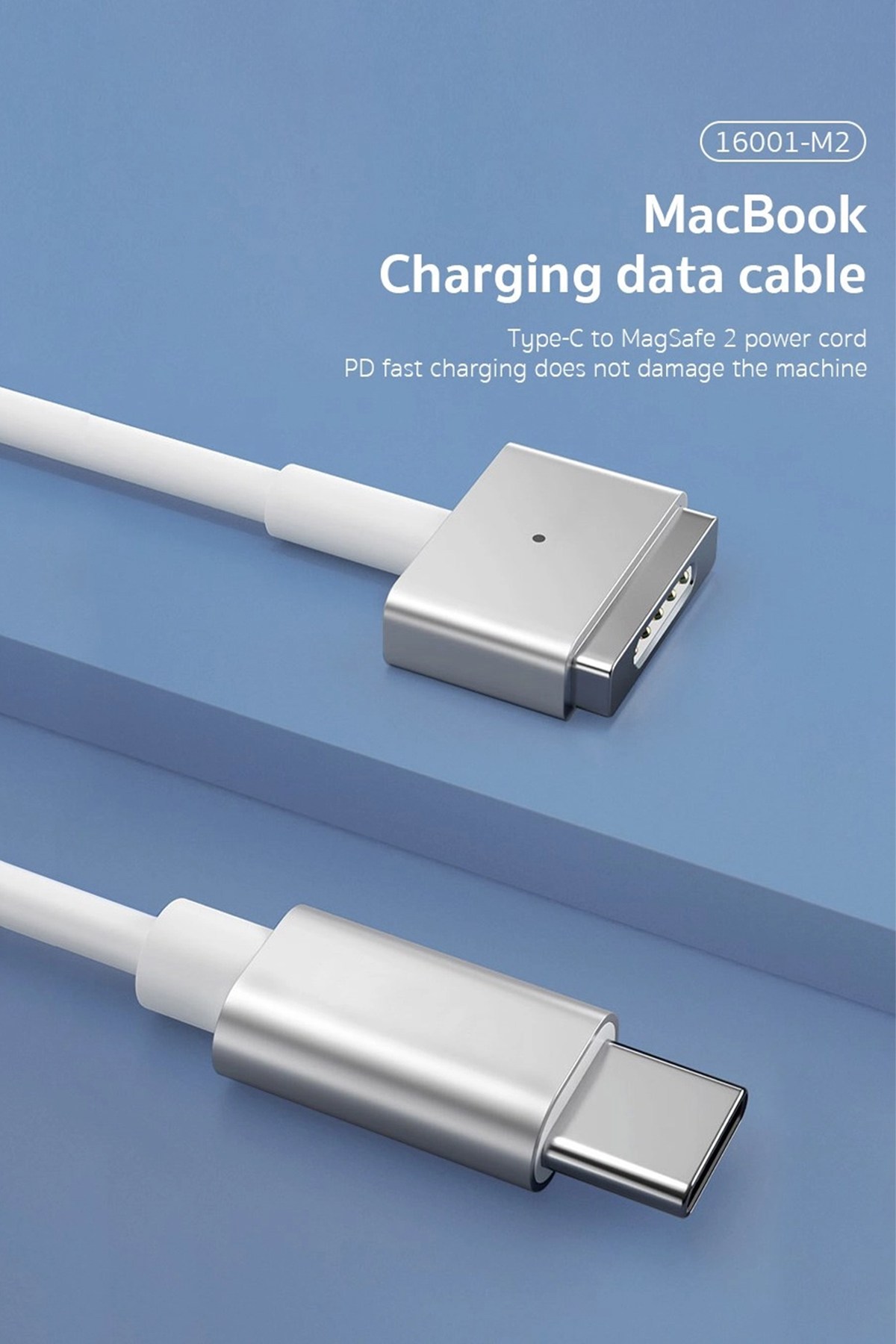 16001-M2 Type-C to MagSafe 2 Hızlı Şarj Kablosu 2 Metre