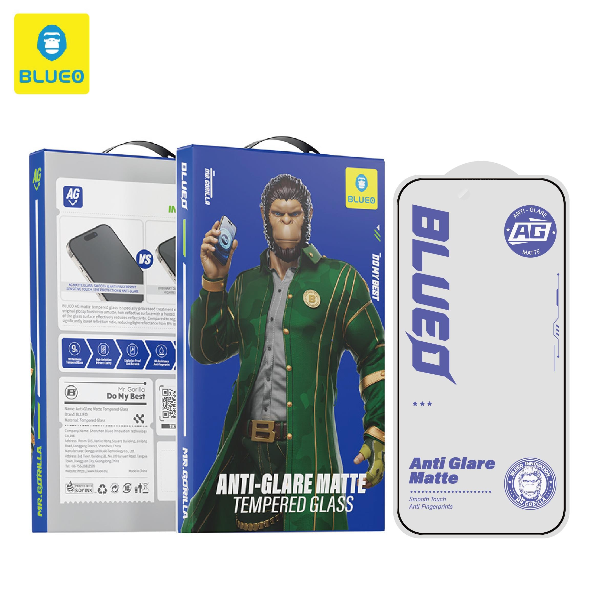 Blueo Anti-Glare iPhone 17 Pro Uyumlu Net Görüş Pro Gamer Oyuncu Hızlı Tepkime Mat Cam Ekran Koruyucu