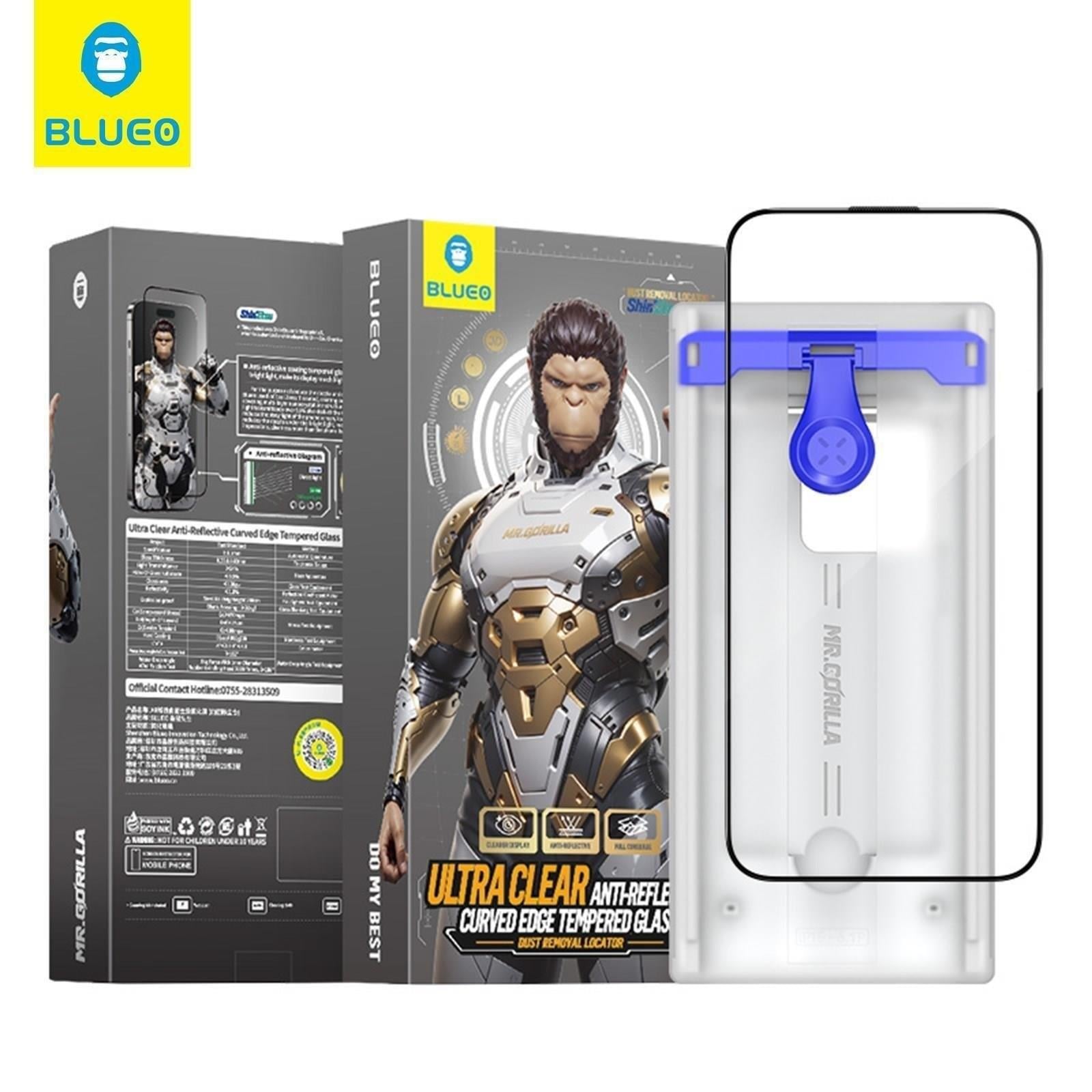Blueo AR 3D Ultra Clear iPhone 16 Pro Max Uyumlu Aparatlı Yansıma Önleyici Kavisli Tam Kaplayan 5 Adet Ekran Koruyucu