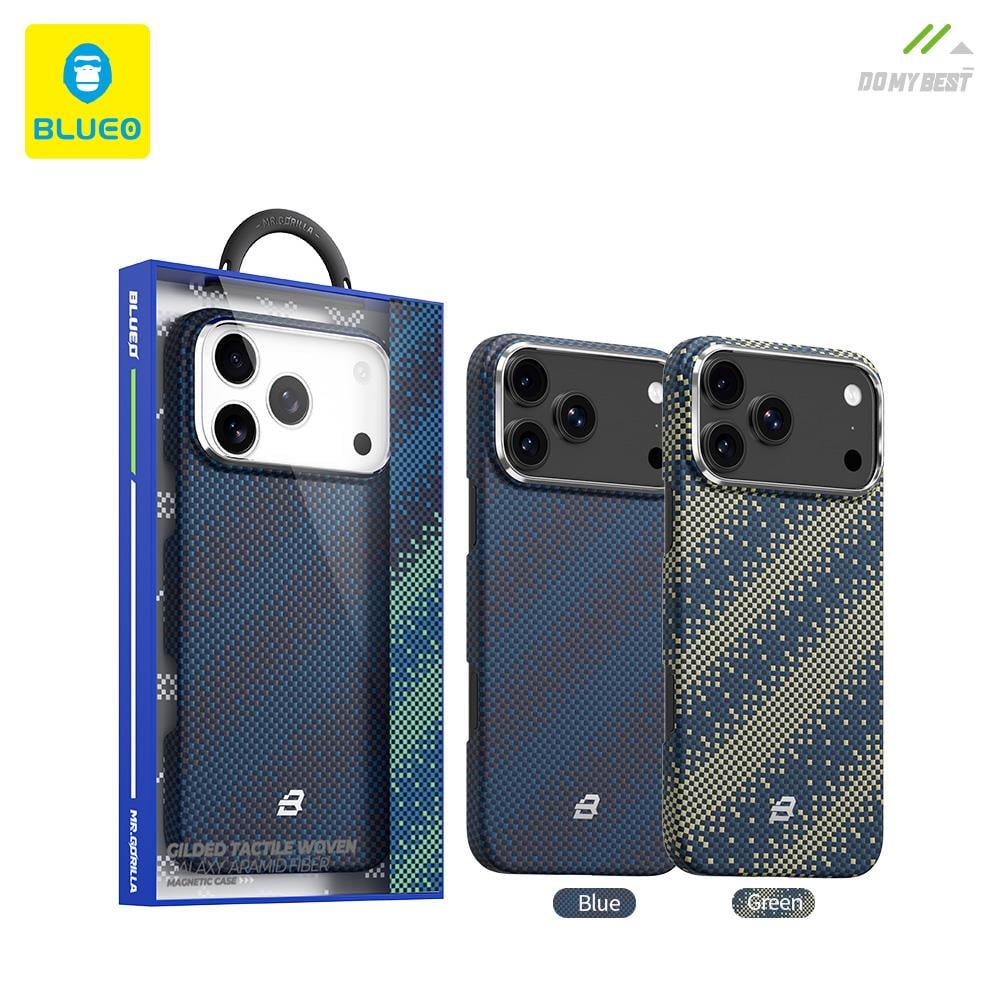 Blueo iPhone 17 Pro Max Uyumlu MagSafe Özellikli Suya Çizilmeye Dayanıklı Glided Galaxy Fiber Kılıf