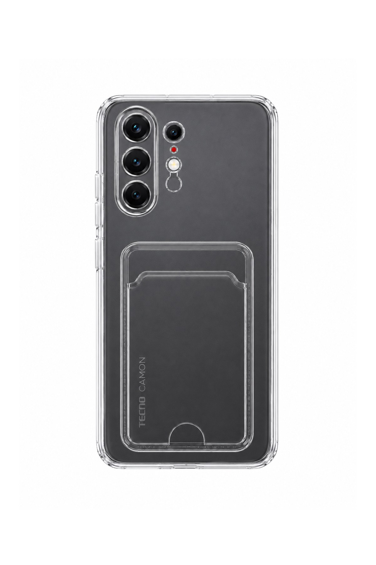 Camon 50 Ultra Uyumlu Kartlık Detaylı Şeffaf Silikon Kılıf | Yuki Serisi