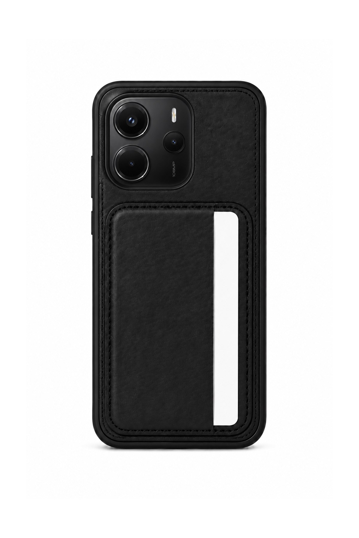 Cardx Redmi Note 14 4G Uyumlu Vegan Deri Kartlıklı Kamera Korumalı Kılıf