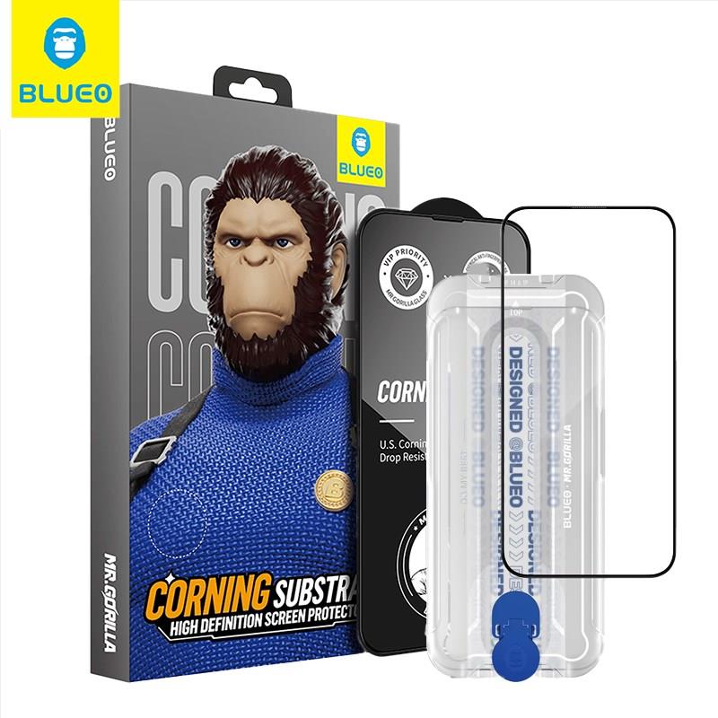 Corning Gorilla iPhone 15 Pro Max Uyumlu Uygulama Aparatlı Ekstra Dayanıklı HD Cam Ekran Koruyucu