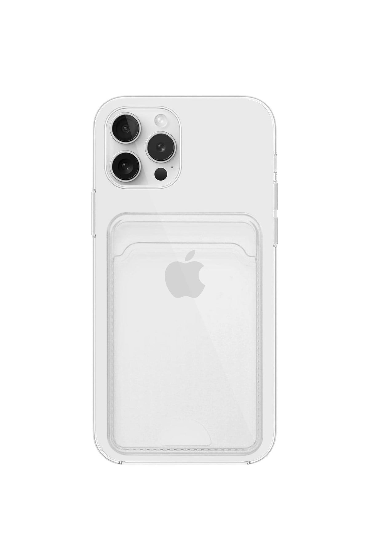 iPhone 12 Pro Uyumlu Kartlık Detaylı Şeffaf Silikon Kılıf | Yuki Serisi