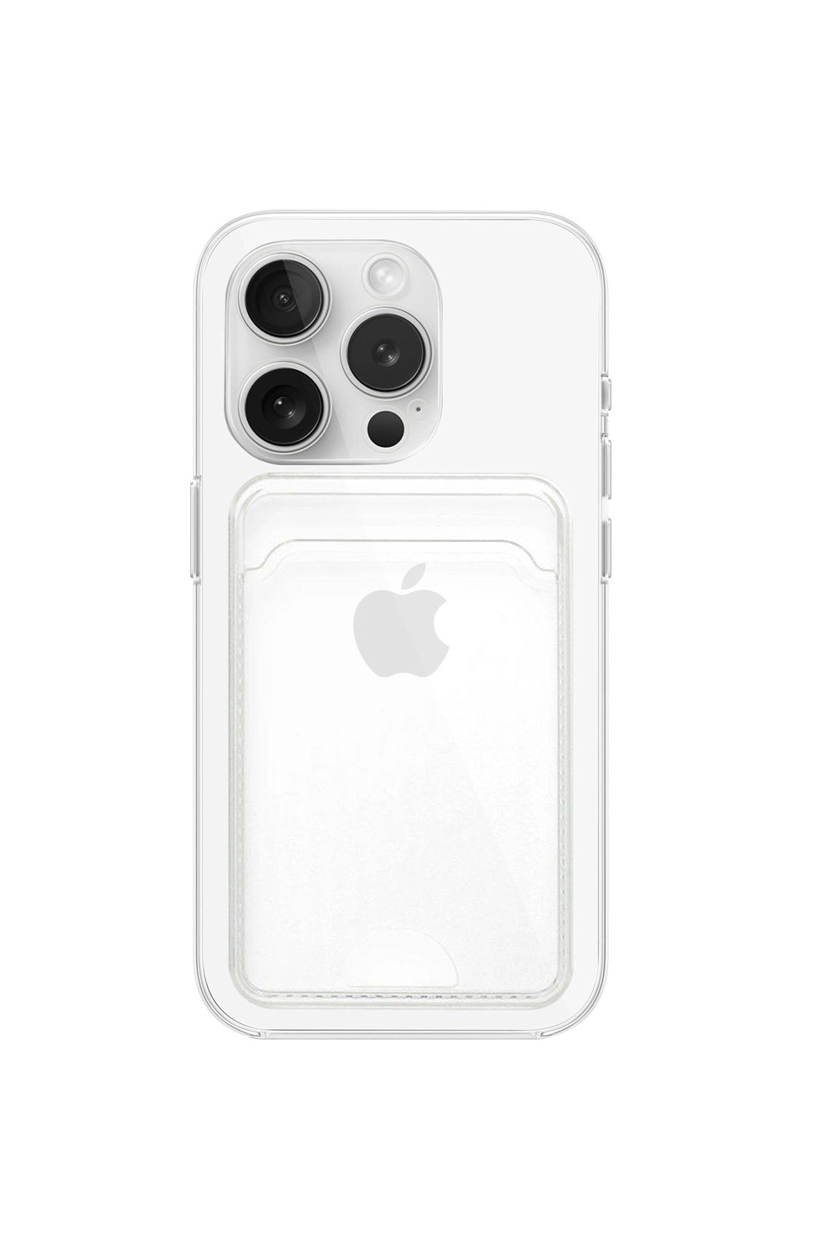 iPhone 13 Pro Uyumlu Kartlık Detaylı Şeffaf Silikon Kılıf | Yuki Serisi