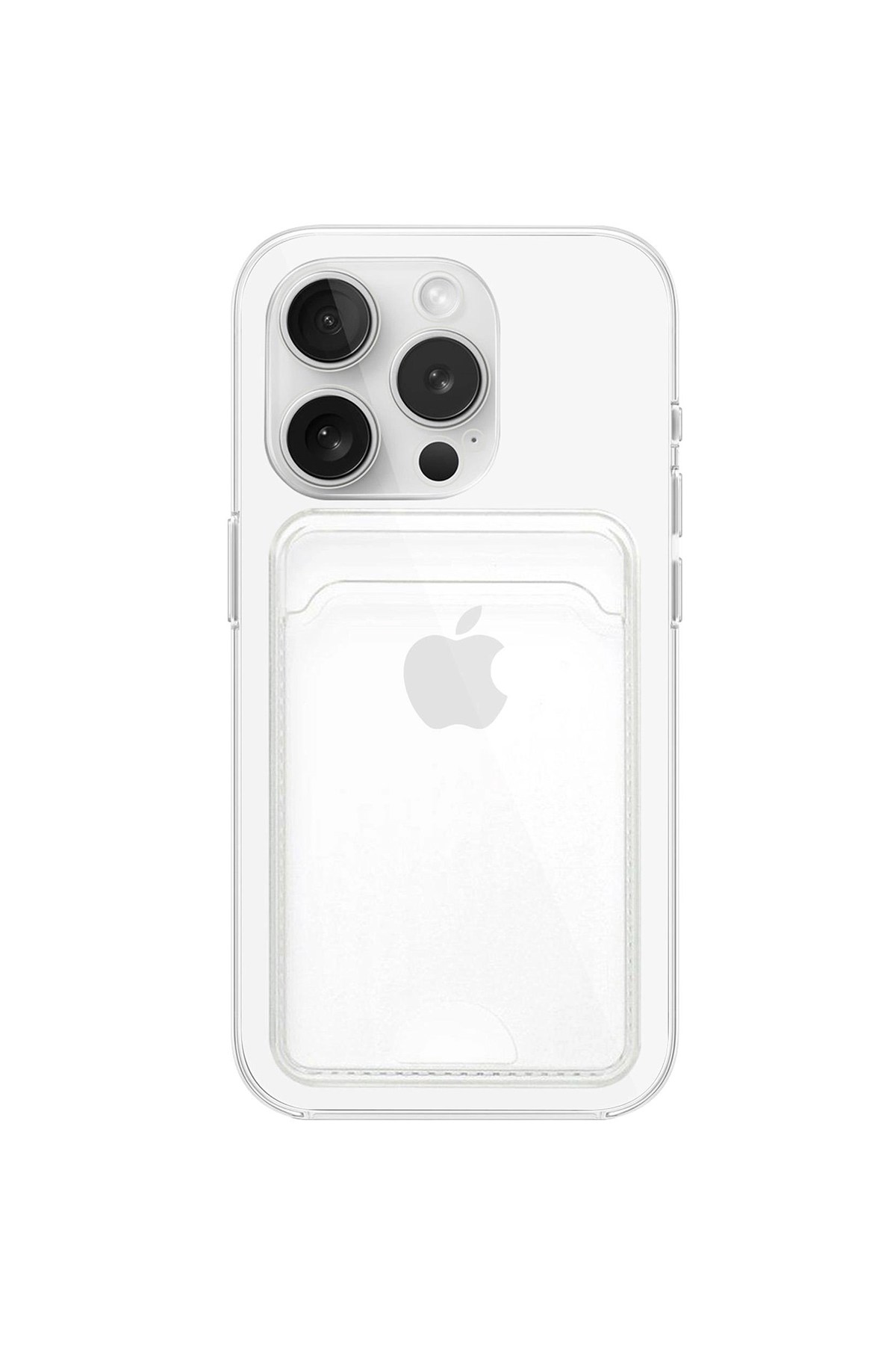 iPhone 14 Pro Uyumlu Kartlık Detaylı Şeffaf Silikon Kılıf | Yuki Serisi