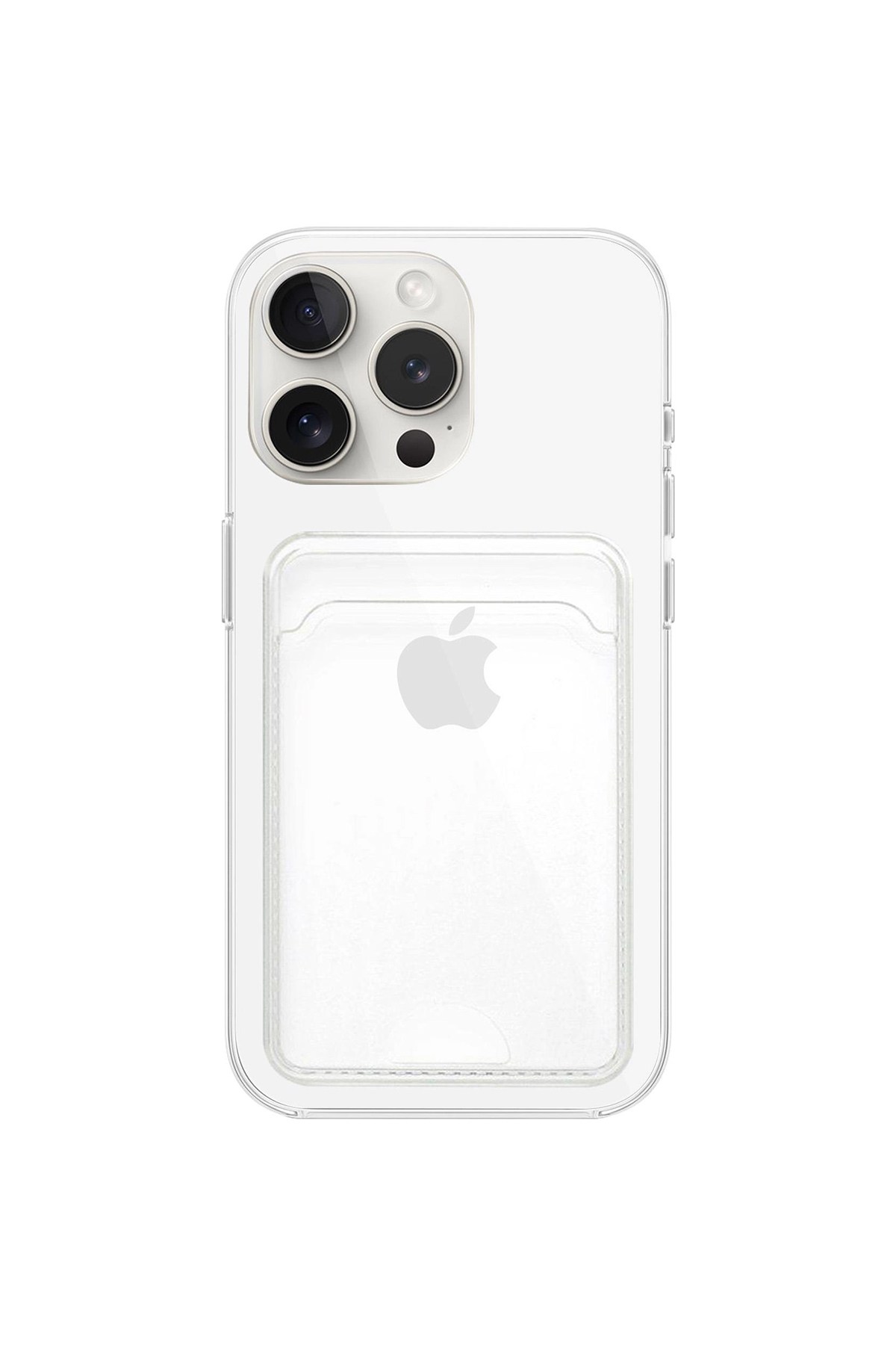 iPhone 16 Pro Max Uyumlu Kartlık Detaylı Şeffaf Silikon Kılıf | Yuki Serisi